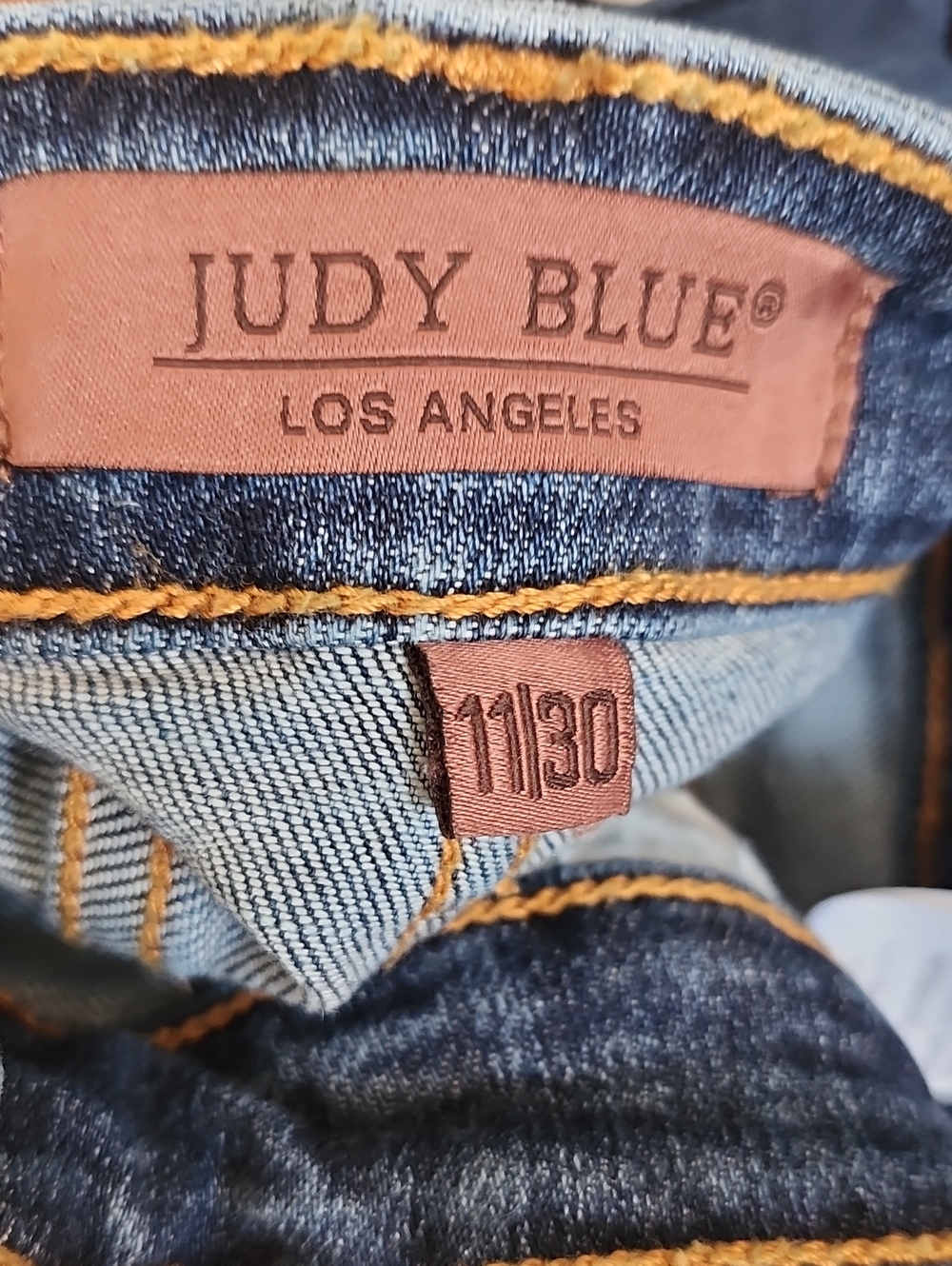 Judy Blue JB82662DK Mid Rise Boyfriend Fit Cropped Dark Blue Wash Jeans, 11/30 - Picture 5 of 9